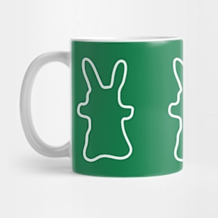 Three Bunny Rabbits Silhouettes Mug